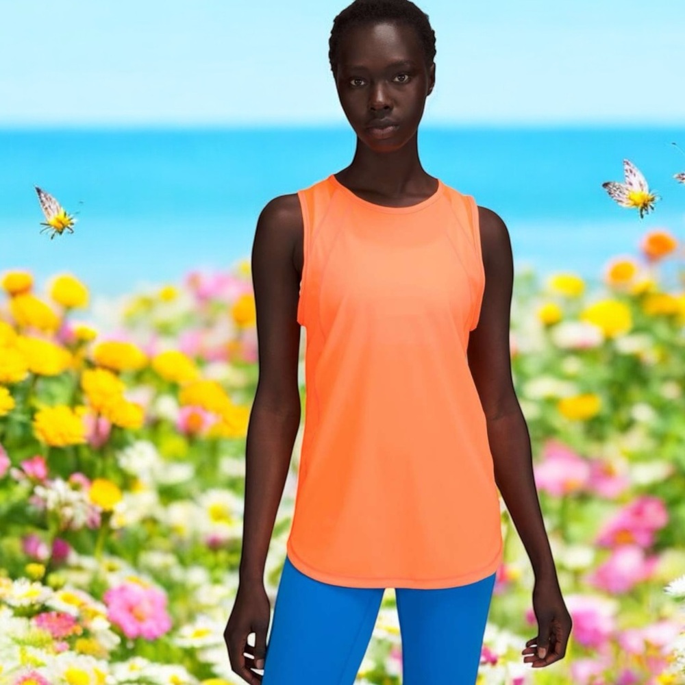 Lululemon Sculpt Tank Top in Highlight Orange Sz 2